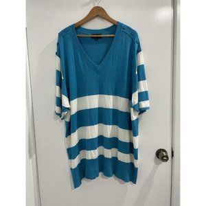 My Size Women Top Plus Size XL Striped Stretchy